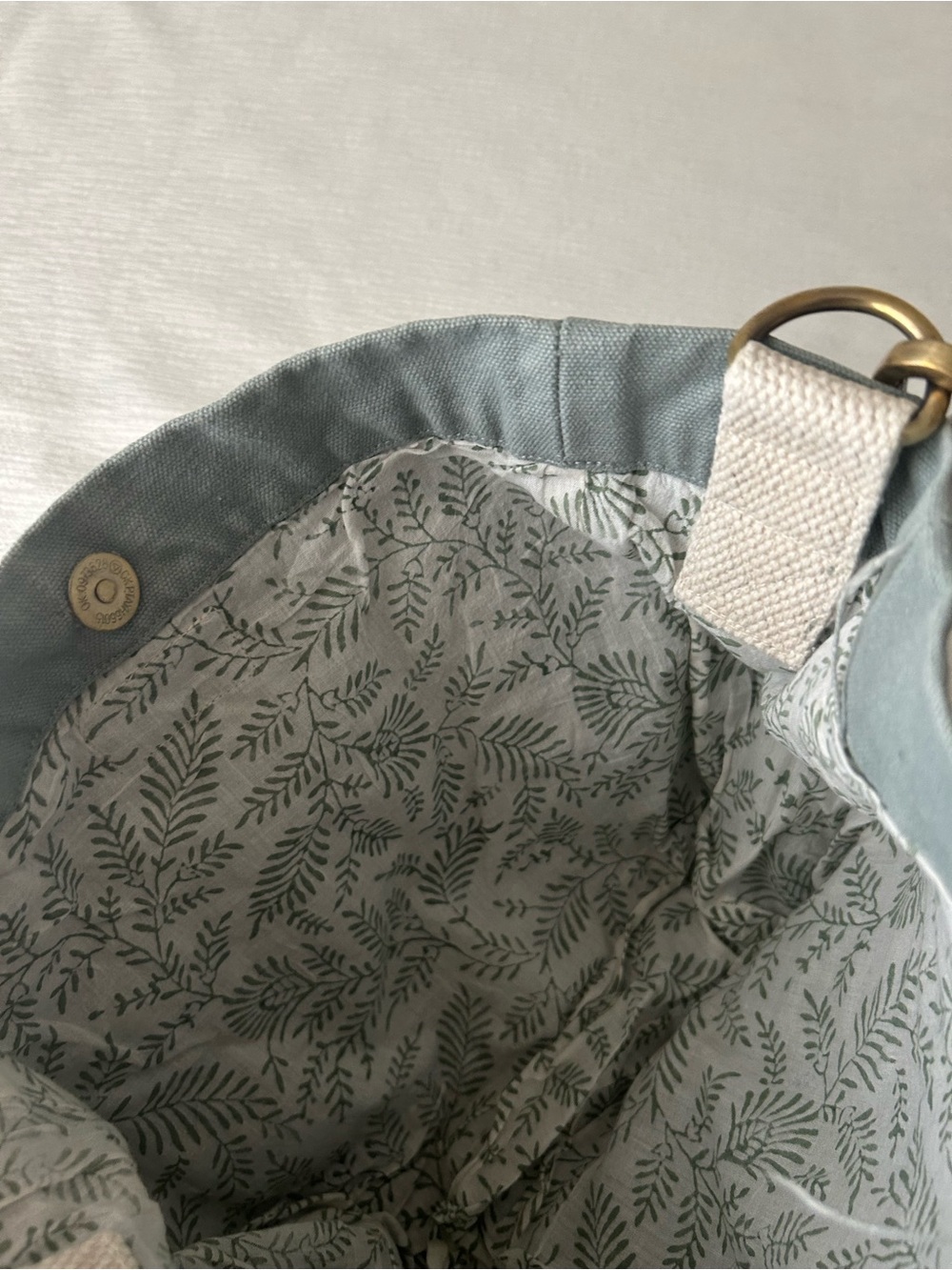 Hindbag Sage Green Jean tote bag - Picture 4 of 6